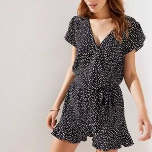 Black and White dot Romper